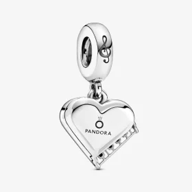 PANDORA Grand Piano Heart Dangle Charm - 799101C01 PANDORA Grand Piano Heart Dangle Charm - 799101C01
