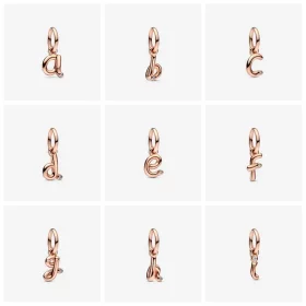PANDORA Letter A Script Alphabet Dangle Charm - 782531C01 PANDORA Letter A Script Alphabet Dangle Charm - 782531C01