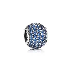 PANDORA Blue Pavé Ball Charm - 791051NCB PANDORA Blue Pavé Ball Charm - 791051NCB