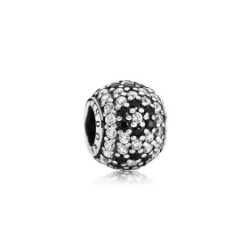 PANDORA Shimmering Blossom, Black Crystal Clear Cz Charm - 791170NCK PANDORA Shimmering Blossom, Black Crystal Clear Cz Charm - 791170NCK