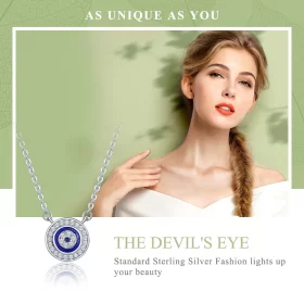 Pandora Style Silver Devil's Eye Necklace - SCN165 Pandora Style Silver Devil's Eye Necklace - SCN165