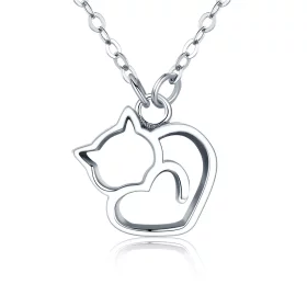 Pandora Style Silver Dumb Cat Pendant Necklace - SCN188 Pandora Style Silver Dumb Cat Pendant Necklace - SCN188