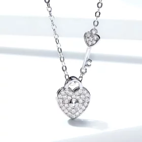 Pandora Style Silver Heartslock Necklace - SCN315 Pandora Style Silver Heartslock Necklace - SCN315