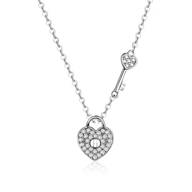 Pandora Style Silver Heartslock Necklace - SCN315 Pandora Style Silver Heartslock Necklace - SCN315