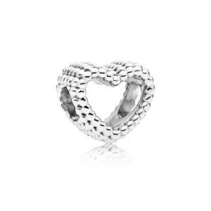 PANDORA Beaded Heart Charm - 797516 (image for) PANDORA Beaded Heart Charm - 797516