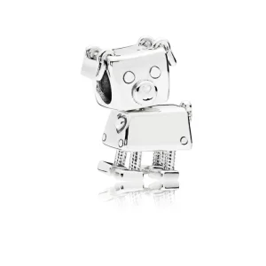 PANDORA Bobby Bot Charm, White Enamel - 797551EN12 (image for) PANDORA Bobby Bot Charm, White Enamel - 797551EN12