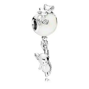 PANDORA Mouse & Balloon Dangle Charm, Pearlescent Enamel - 797240EN23 (image for) PANDORA Mouse & Balloon Dangle Charm, Pearlescent Enamel - 797240EN23