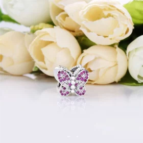 PANDORA Dazzling Pink Butterfly Charm - 797882NCCMX PANDORA Dazzling Pink Butterfly Charm - 797882NCCMX
