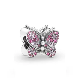 PANDORA Dazzling Pink Butterfly Charm - 797882NCCMX PANDORA Dazzling Pink Butterfly Charm - 797882NCCMX