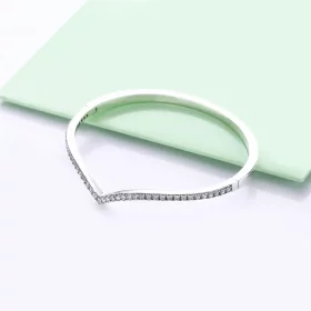 PANDORA Shimmering Wish Bangle in Sterling Silver - 597837CZ PANDORA Shimmering Wish Bangle in Sterling Silver - 597837CZ