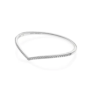 PANDORA Shimmering Wish Bangle in Sterling Silver - 597837CZ (image for) PANDORA Shimmering Wish Bangle in Sterling Silver - 597837CZ