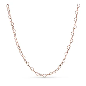 Joined Hearts Necklace, Pandora Rose™ - 387961 (image for) Joined Hearts Necklace, Pandora Rose™ - 387961