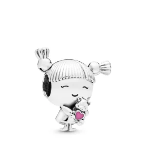 (image for) PANDORA Girl with Pigtails Charm - 798016EN160