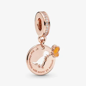 PANDORA Dinosaur Butterfly Friendship Dangle Charm - 788180CZ (image for) PANDORA Dinosaur Butterfly Friendship Dangle Charm - 788180CZ