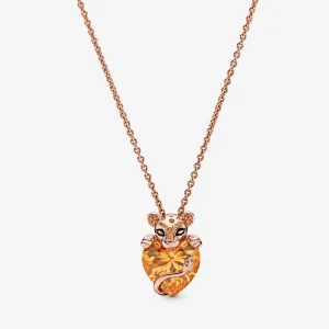 PANDORA Sparkling Lioness Heart Pendant Necklace - 388068CZM (image for) PANDORA Sparkling Lioness Heart Pendant Necklace - 388068CZM