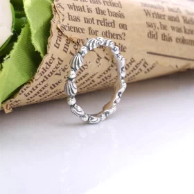 PANDORA Beaded Seashell Band Ring - 198943C00 PANDORA Beaded Seashell Band Ring - 198943C00