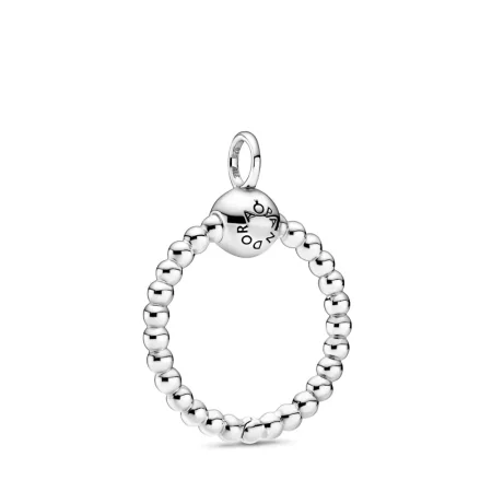 Pandora Moments Small Beaded O Pendant - 399077C00 Pandora Moments Small Beaded O Pendant - 399077C00