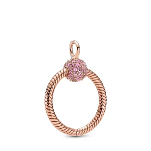 Pandora Moments Small Pavé O Pendant - 389097C01 (image for) Pandora Moments Small Pavé O Pendant - 389097C01