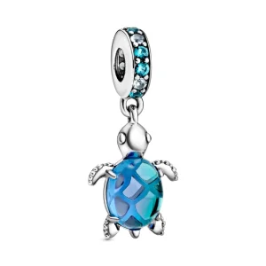 PANDORA Murano Glass Sea Turtle Dangle Charm - 798939C01 (image for) PANDORA Murano Glass Sea Turtle Dangle Charm - 798939C01