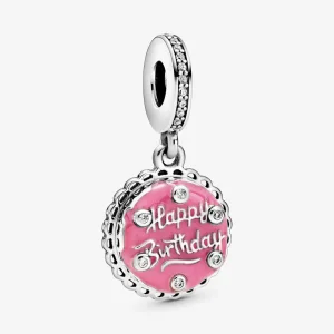PANDORA Pink Birthday Cake Dangle Charm - 798888C01 (image for) PANDORA Pink Birthday Cake Dangle Charm - 798888C01