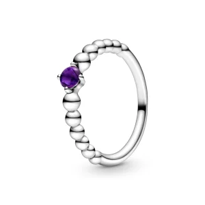 PANDORA Purple Beaded Ring - 198867C03 (image for) PANDORA Purple Beaded Ring - 198867C03