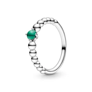 PANDORA Rainforest Green Beaded Ring - 198867C05 (image for) PANDORA Rainforest Green Beaded Ring - 198867C05