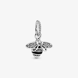 PANDORA Sparkling Queen Bee Pendant - 398840C01 (image for) PANDORA Sparkling Queen Bee Pendant - 398840C01