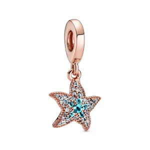 PANDORA Sparkling Starfish Dangle Charm - 788942C01 (image for) PANDORA Sparkling Starfish Dangle Charm - 788942C01