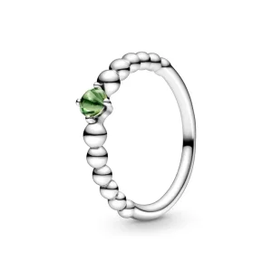 PANDORA Spring Green Beaded Ring - 198867C10 (image for) PANDORA Spring Green Beaded Ring - 198867C10