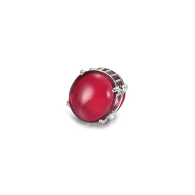 PANDORA Fuchsia Rose Oval Cabochon Charm - 799309C01 PANDORA Fuchsia Rose Oval Cabochon Charm - 799309C01