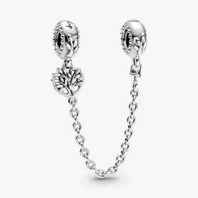 PANDORA Heart Family Tree Safety Chain Charm - 799293C00 PANDORA Heart Family Tree Safety Chain Charm - 799293C00