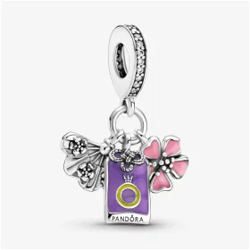 PANDORA Japanese Sakura, Omamori & Fan Dangle Charm - 799326C01 PANDORA Japanese Sakura, Omamori & Fan Dangle Charm - 799326C01