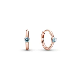 PANDORA Light Blue Solitaire Huggie Hoop Earrings - 289304C02 PANDORA Light Blue Solitaire Huggie Hoop Earrings - 289304C02