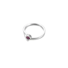 PANDORA Red Tilted Heart Solitaire Ring - 199267C01 PANDORA Red Tilted Heart Solitaire Ring - 199267C01