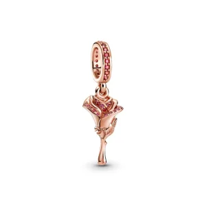 Rose Flower Dangle Charm - 789312C01 (image for) Rose Flower Dangle Charm - 789312C01