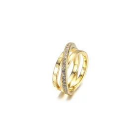PANDORA Crossover Pavé Triple Band Ring - 169057C01 PANDORA Crossover Pavé Triple Band Ring - 169057C01