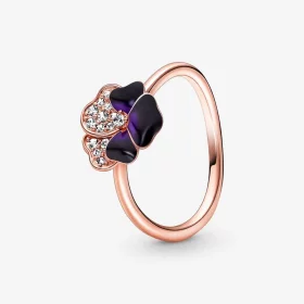 PANDORA Deep Purple Pansy Flower Ring - 180764C01 PANDORA Deep Purple Pansy Flower Ring - 180764C01