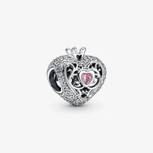 PANDORA Regal Crown & Heart Charm - 790763C01 (image for) PANDORA Regal Crown & Heart Charm - 790763C01