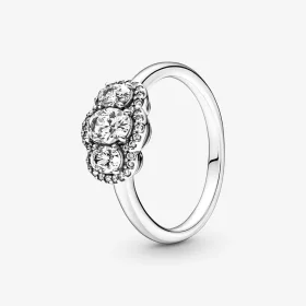 PANDORA Three Stone Vintage Ring - 190049C01 PANDORA Three Stone Vintage Ring - 190049C01