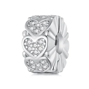 Pandora Style Heart Clip - BSC885 (image for) Pandora Style Heart Clip - BSC885