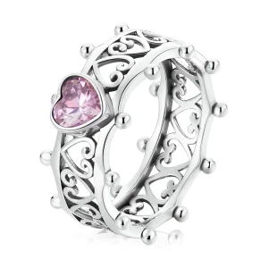 Pandora Style Sparkling Heart Ring - SCR788 (image for) Pandora Style Sparkling Heart Ring - SCR788