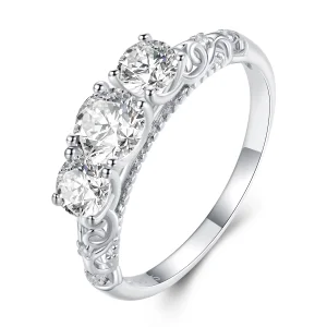 Pandora Style Three Stone Ring - BSR318 (image for) Pandora Style Three Stone Ring - BSR318