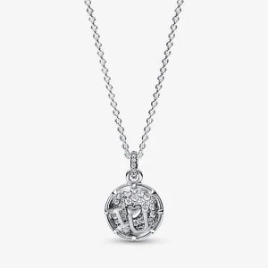 Pandora I love u sterling silver pendant necklace - 392599C01 (image for) Pandora I love u sterling silver pendant necklace - 392599C01