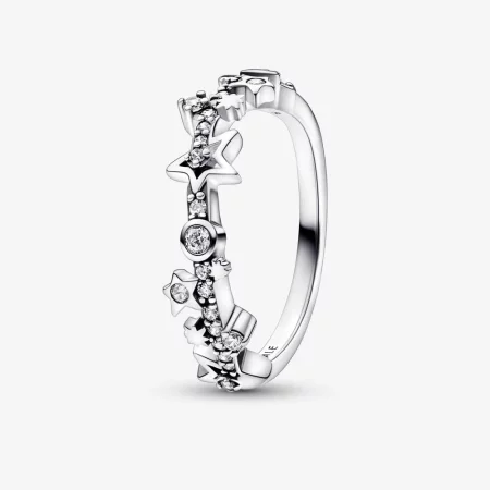 Pandora Milky way sterling silver ring with clear cubic zirconia - 192586C01 Pandora Milky way sterling silver ring with clear cubic zirconia - 192586C01