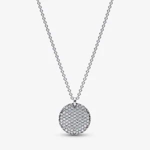 Pandora Timeless Pavé Round Pendant Necklace - 392632C01-45 (image for) Pandora Timeless Pavé Round Pendant Necklace - 392632C01-45