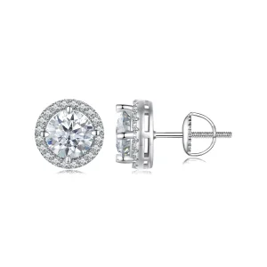 Pandora 1ct Moissanite Stud Earrings with Two Certificates - 925 Silver Zirconia Plated White Gold Jewelry - MSE039 (image for) Pandora 1ct Moissanite Stud Earrings with Two Certificates - 925 Silver Zirconia Plated White Gold Jewelry - MSE039