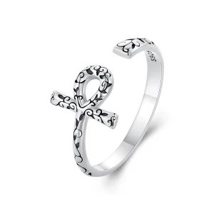 Pandora Style Ankh Cross Open Ring - SCR972-E (image for) Pandora Style Ankh Cross Open Ring - SCR972-E