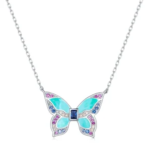 Pandora Style Butterfly Necklace - BSN306 (image for) Pandora Style Butterfly Necklace - BSN306