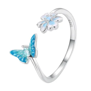 Pandora Style Butterfly Open Ring - SCR911 (image for) Pandora Style Butterfly Open Ring - SCR911