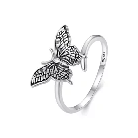 Pandora Style Butterfly Open Ring - SCR966-E Pandora Style Butterfly Open Ring - SCR966-E
